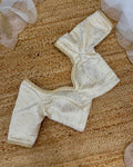 Off white brocade silk blouse