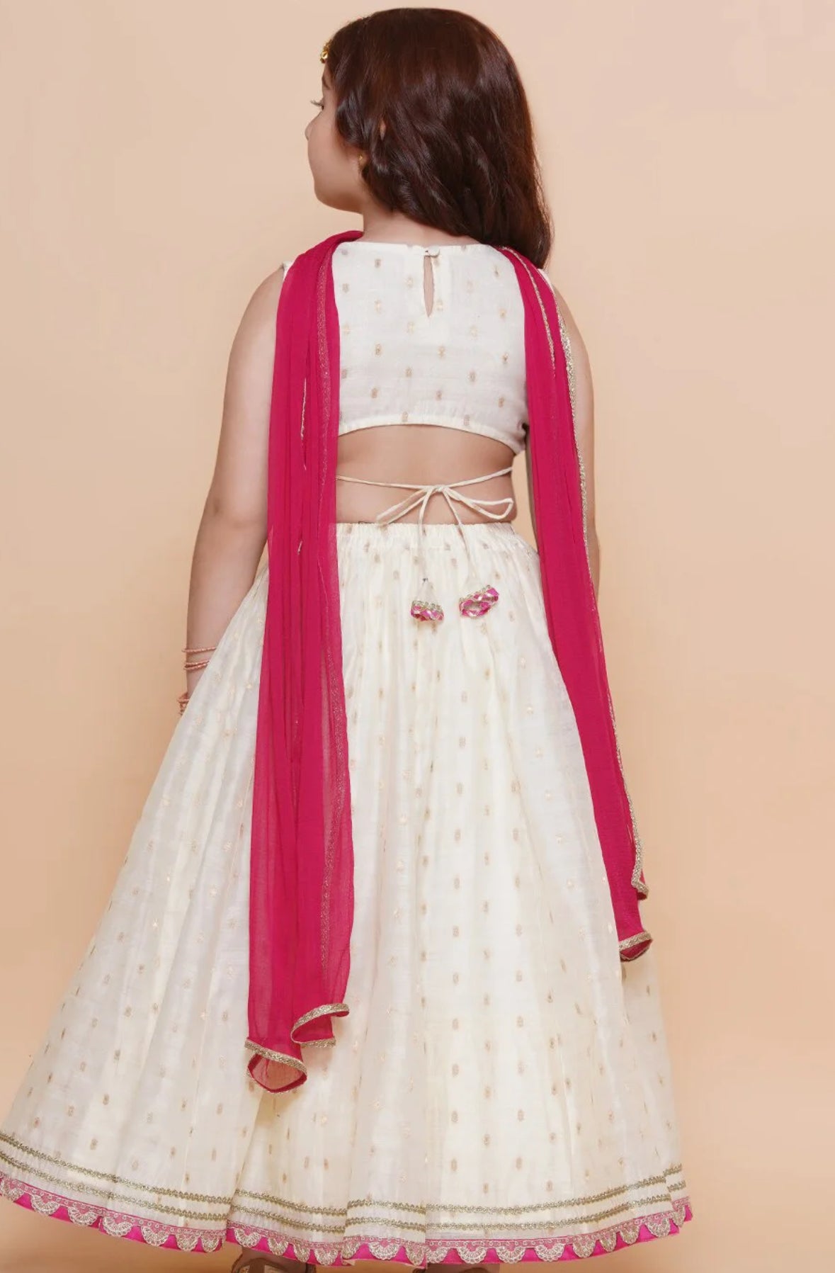Girls Embroided Ready to Wear Lehenga & Blouse with Dupatta