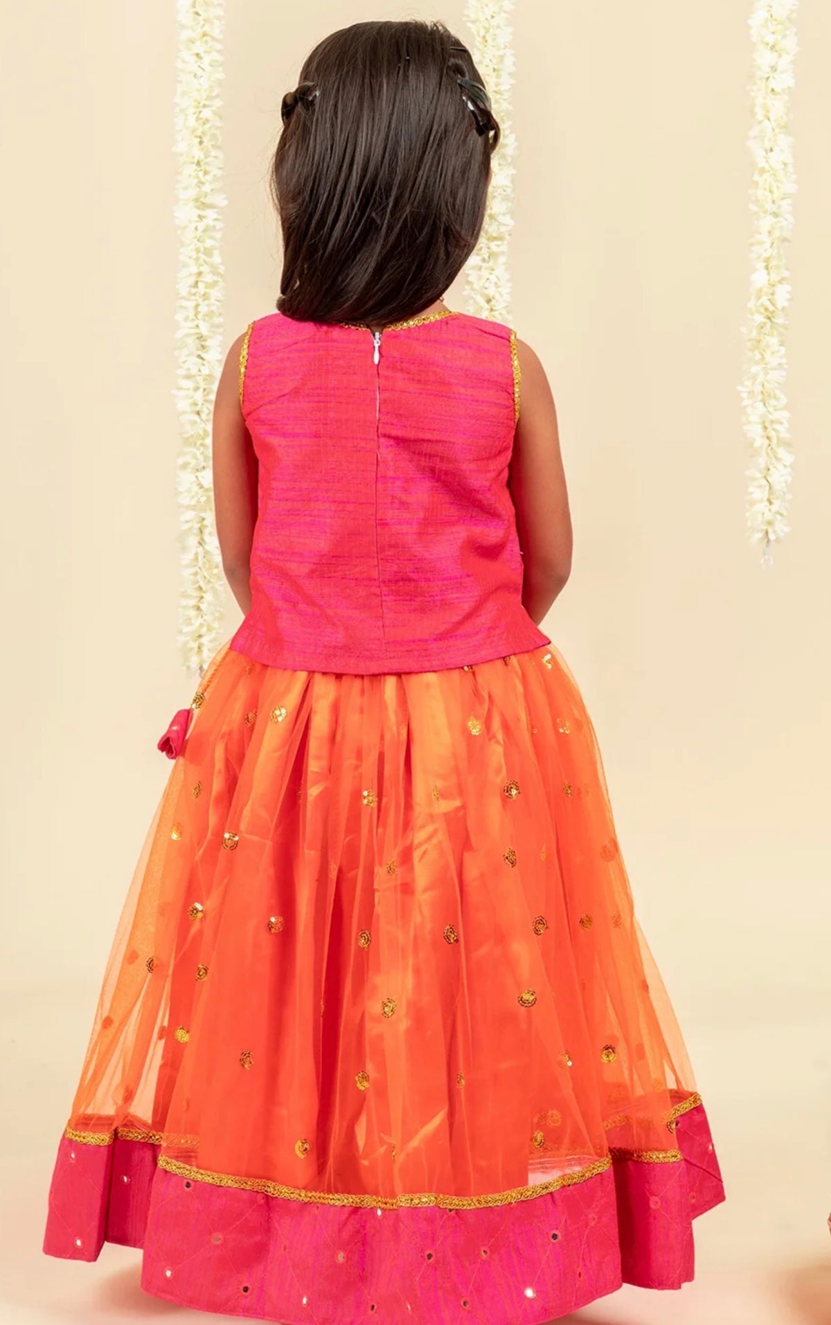 Girls embroided ready made lehenga 7-8 y