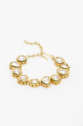 Gold Toned Kundan Charm Baracelet