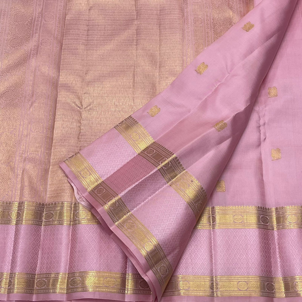 Pure kanchipuram handloom silk saree
- Pink