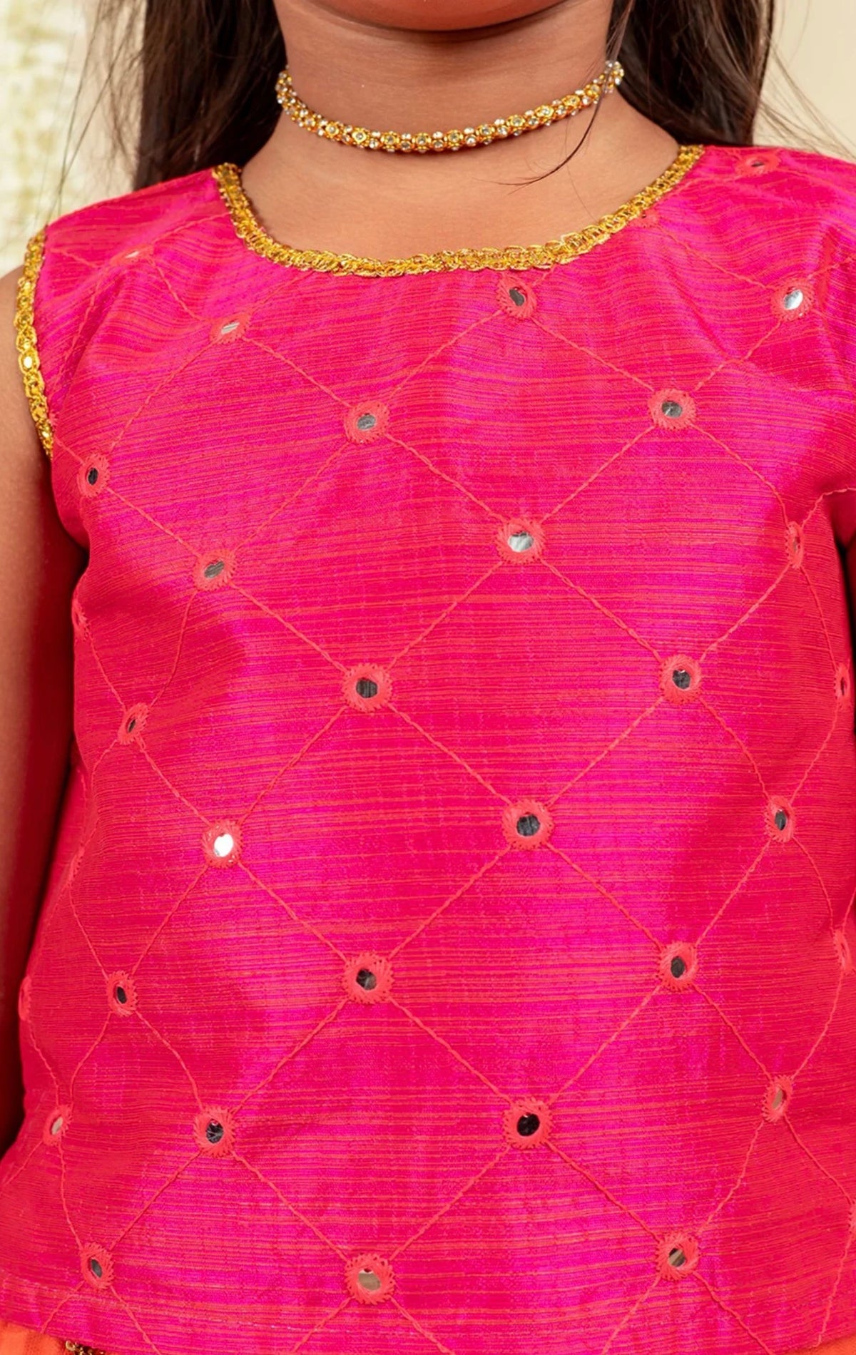 Girls embroided ready made lehenga 7-8 y