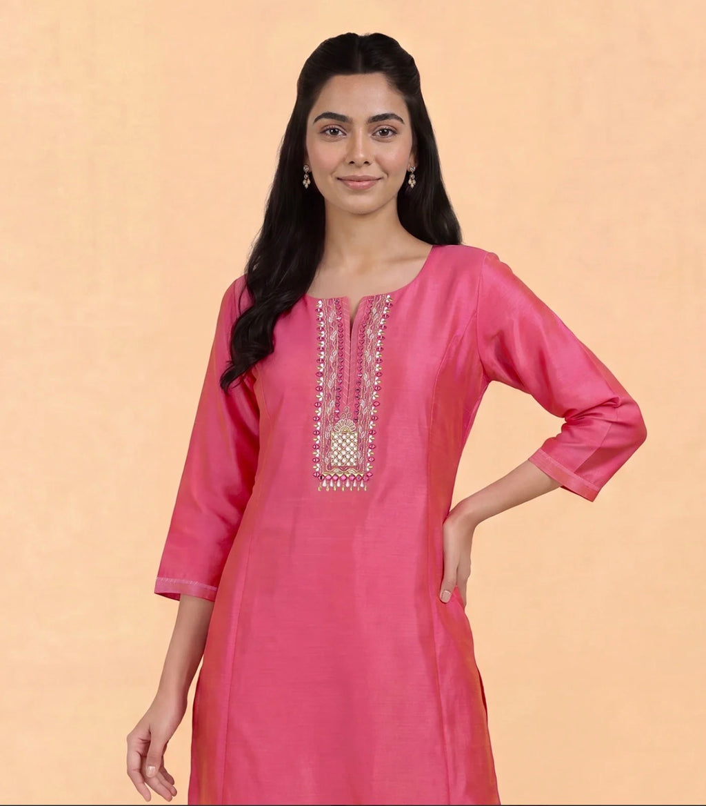 Blush Pink Festive Kurta