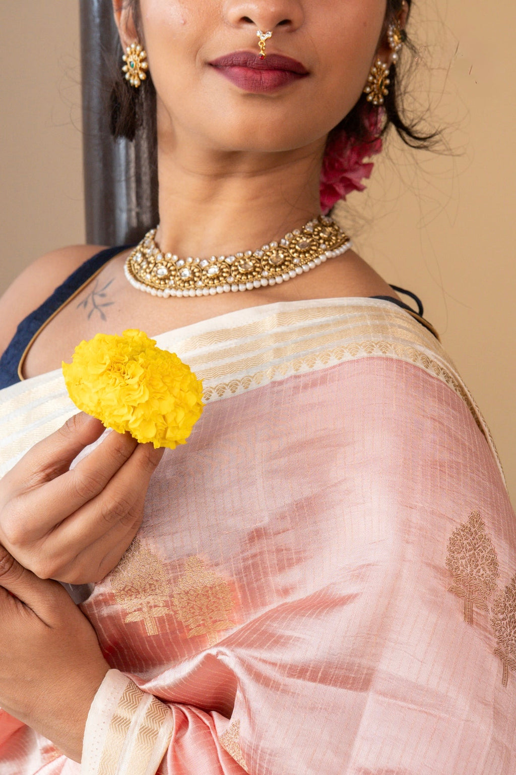 Semi tussar silk Saree