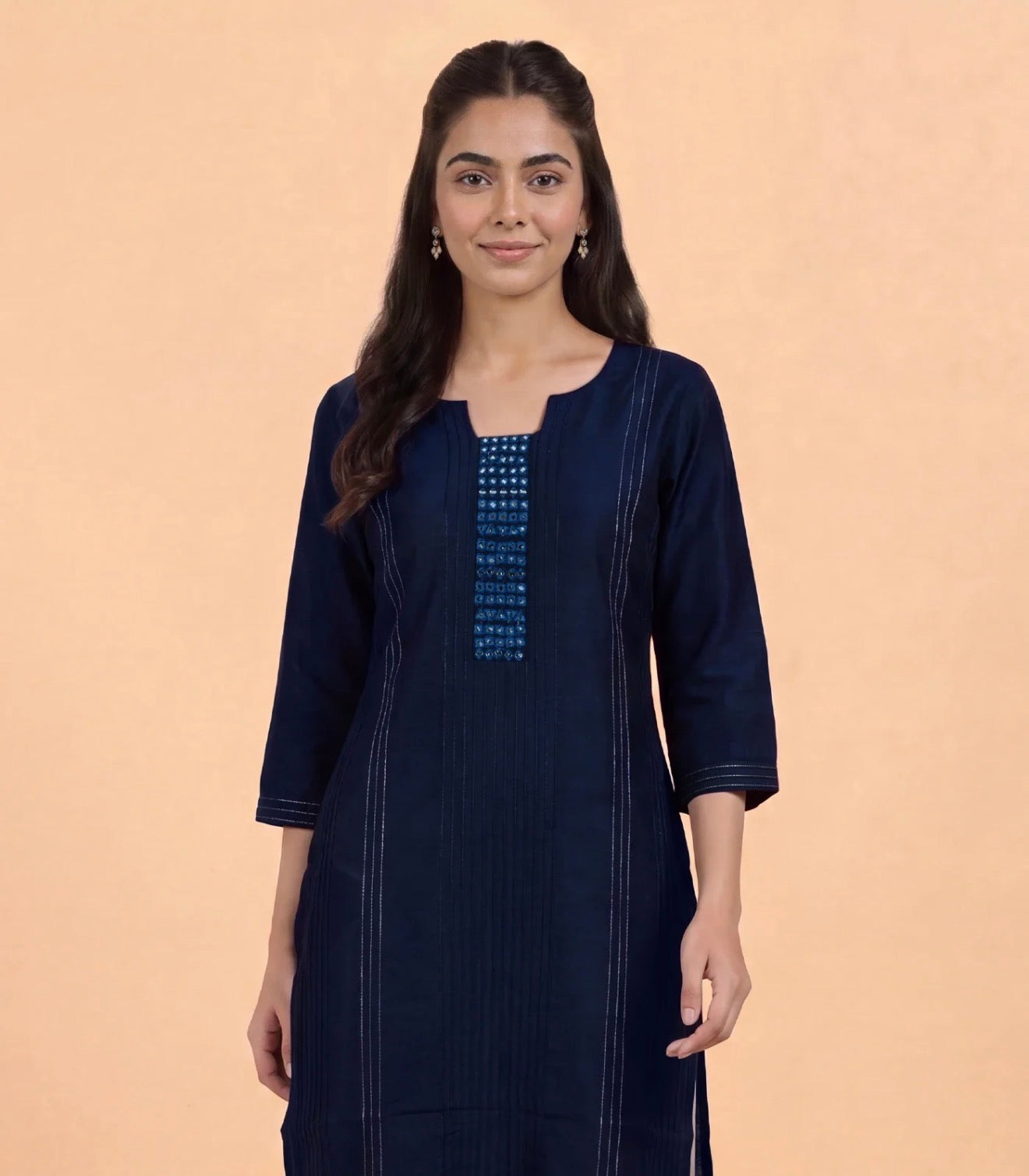 Ink blue festive kurta