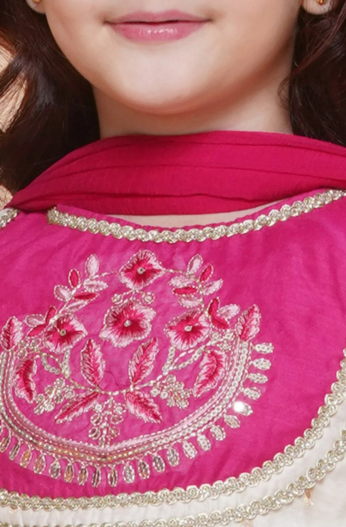 Girls Embroided Ready to Wear Lehenga & Blouse with Dupatta