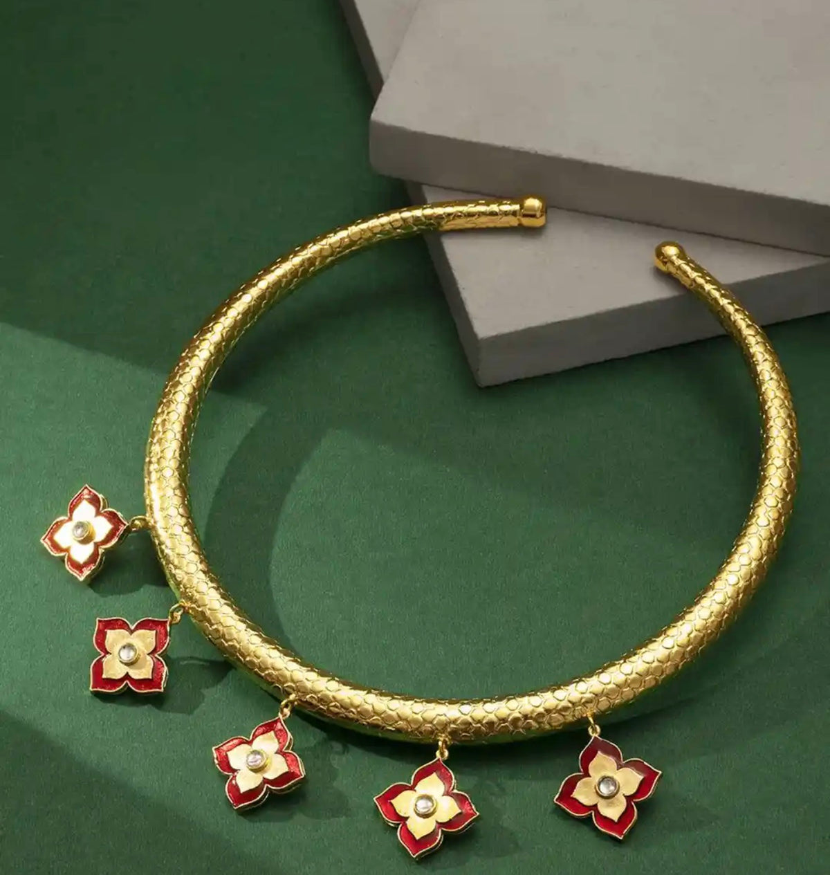 Gold plated handcrafted necklace