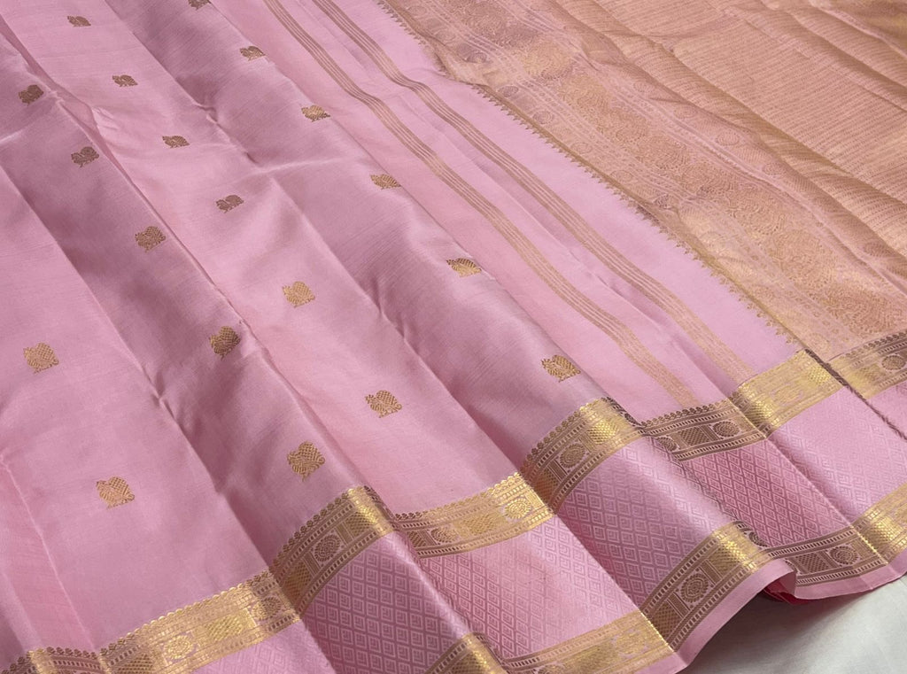 Pure kanchipuram handloom silk saree
- Pink