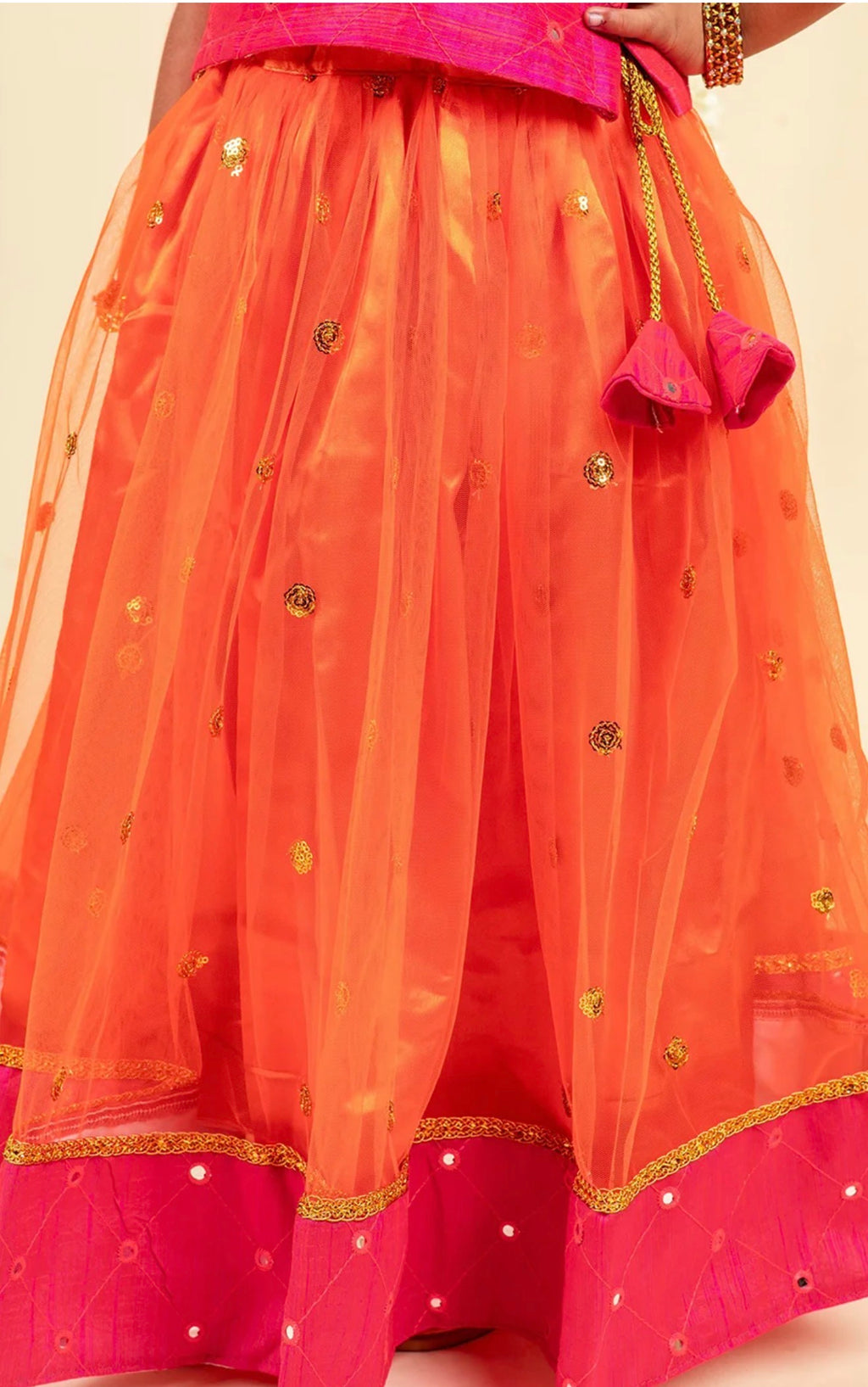 Girls embroided ready made lehenga 7-8 y