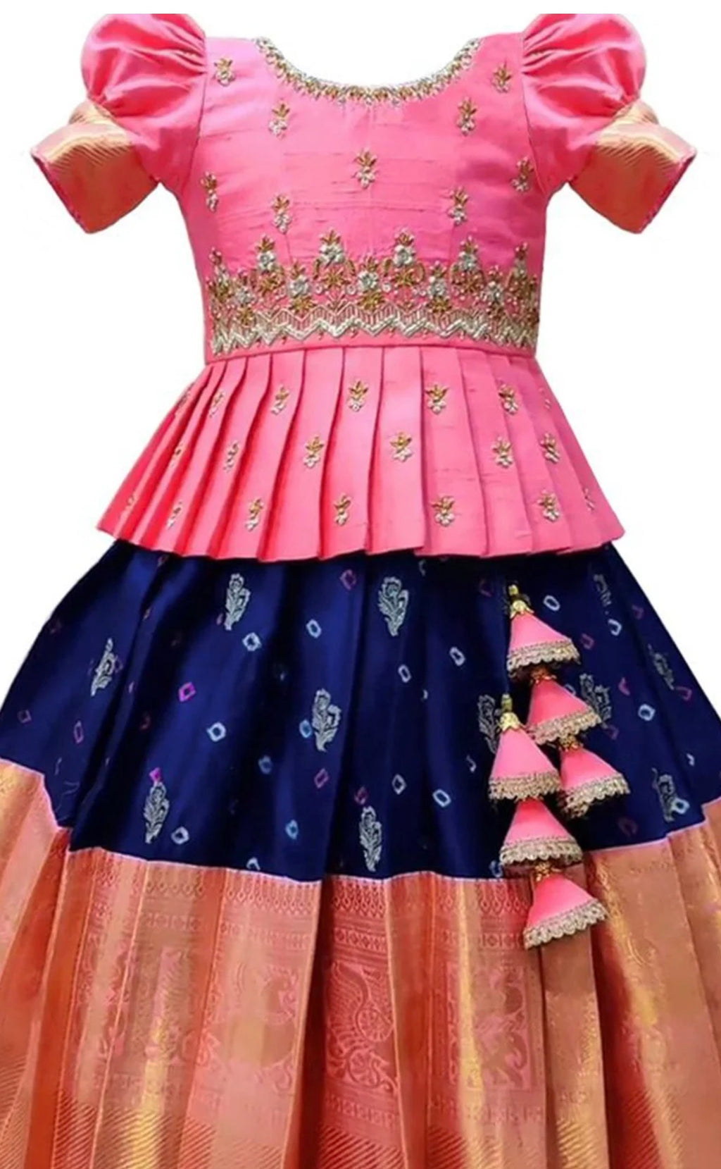 Girls embroided ready to wear lehenga choli set 6-7y