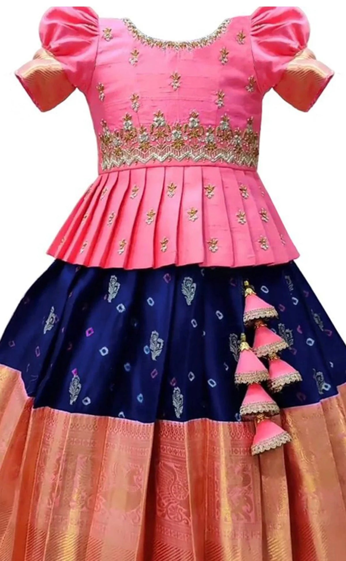 Girls embroided ready to wear lehenga choli set 6-7y