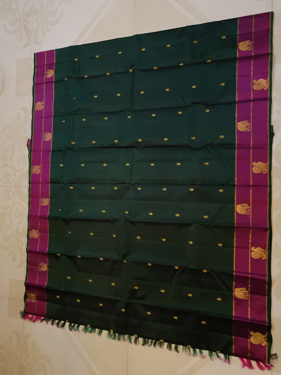 Pure kanchipuram silk sarees handwoven with 2g pure jari vintage collection
