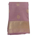 Kanchipuram Silk Saree In Purple Along
Stripes With Buttas