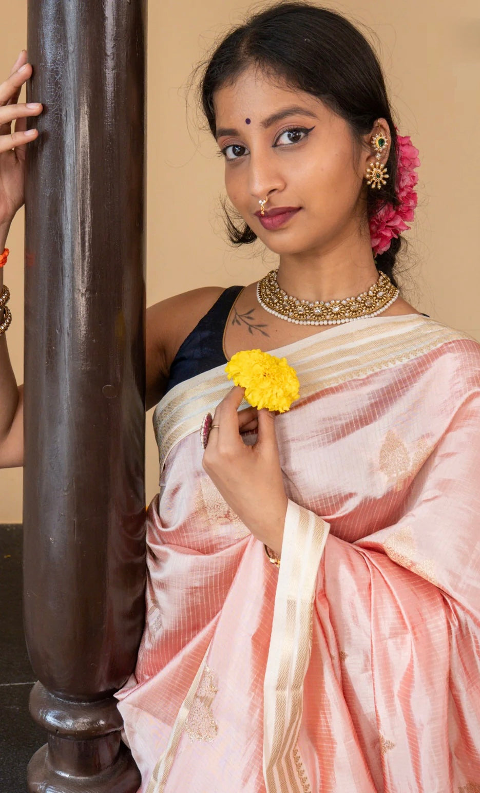 Semi tussar silk Saree