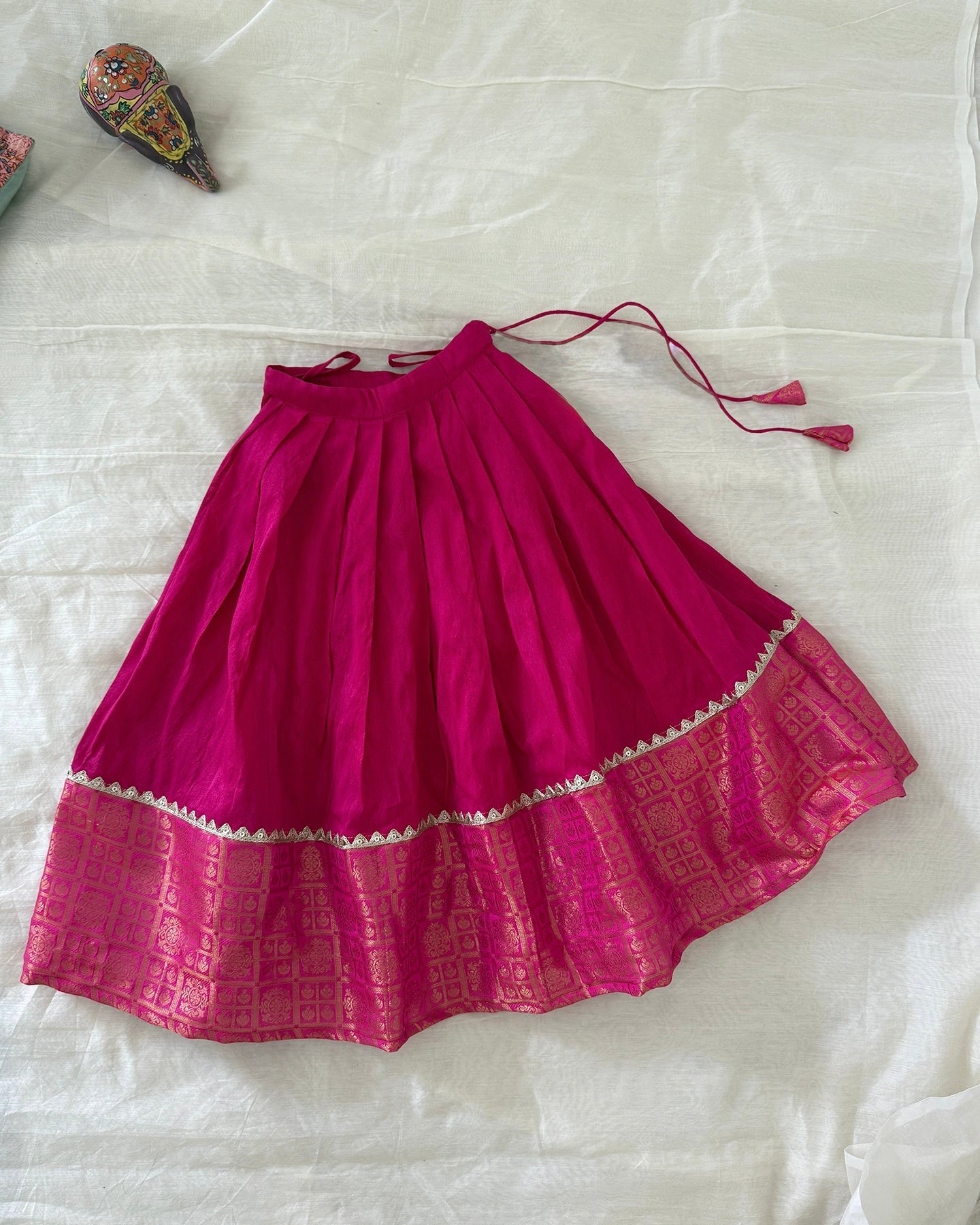 Pink skirt and top set