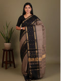 Chettinad Cotton Saree - Brown Black