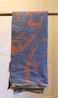 Grey Linen Cotton Saree, Detailed with Shibori Printed on Its Body, Subtle Piping Border, Pallu Features Floral Print, and Paired with a Contrast Floral Printed Blouse