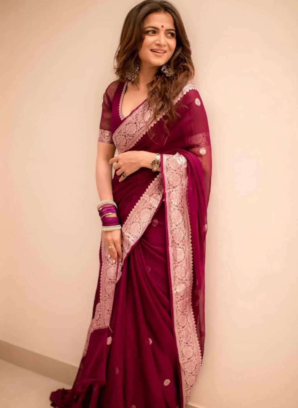 Ethnic Motifs Zari Banarasi Saree