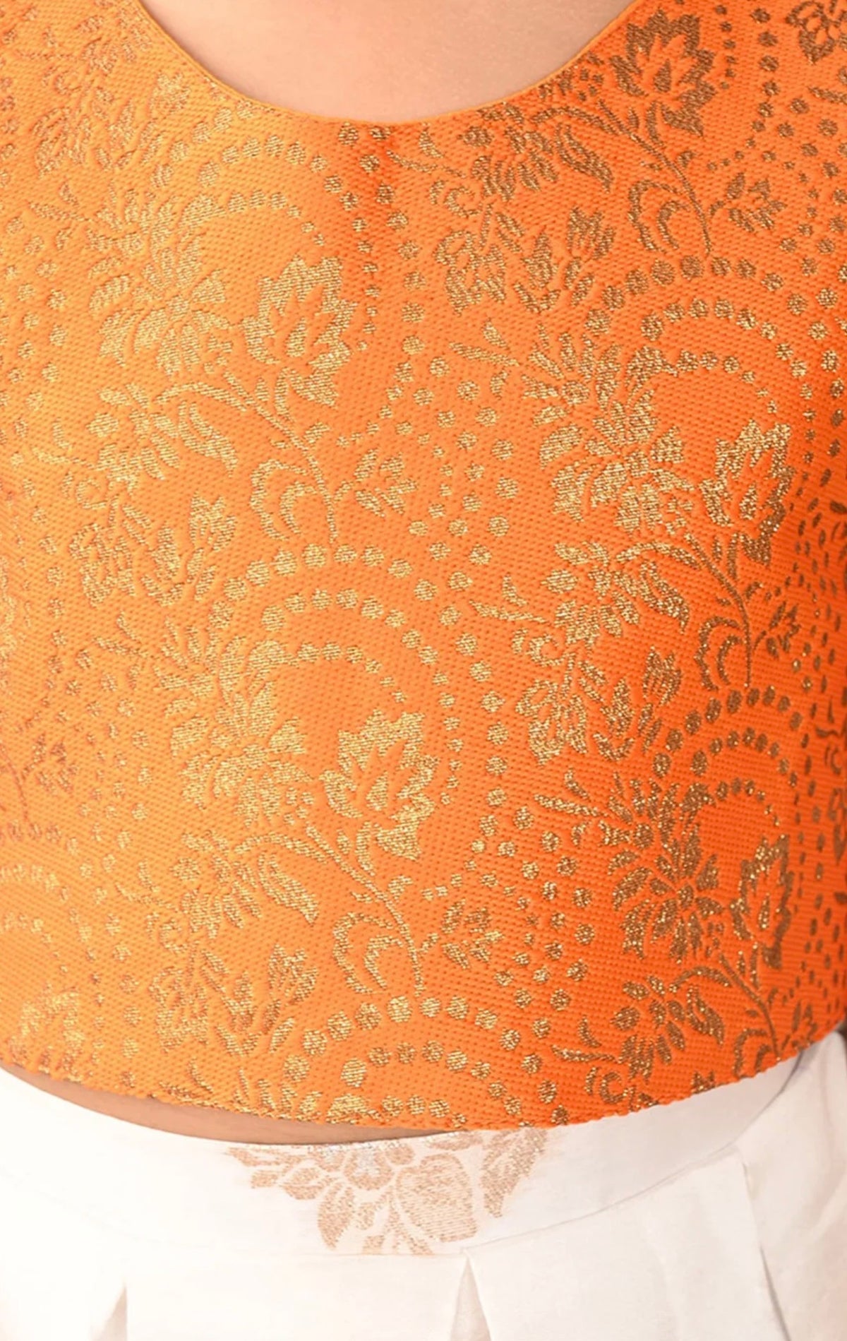 Girls woven design ready to wear lehenga and blouse 4-5y
