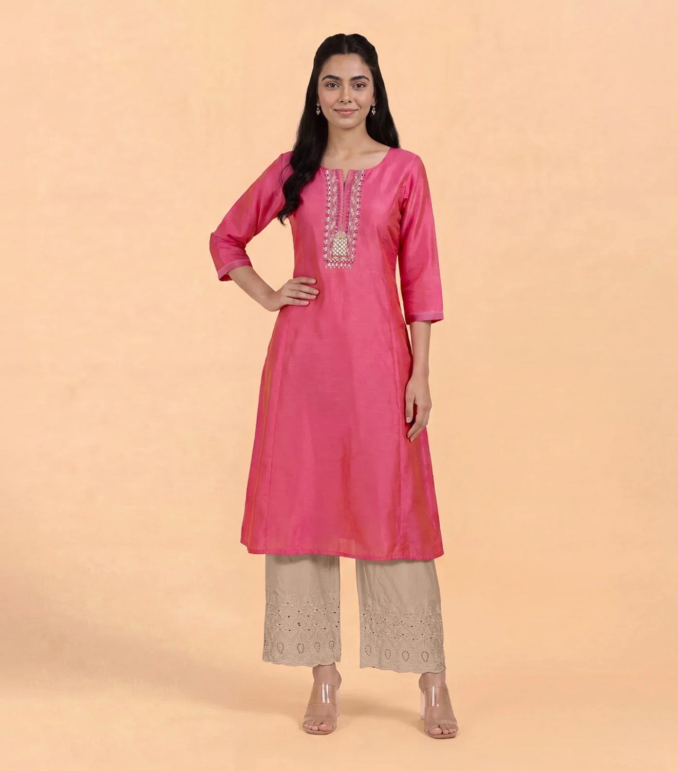 Blush Pink Festive Kurta