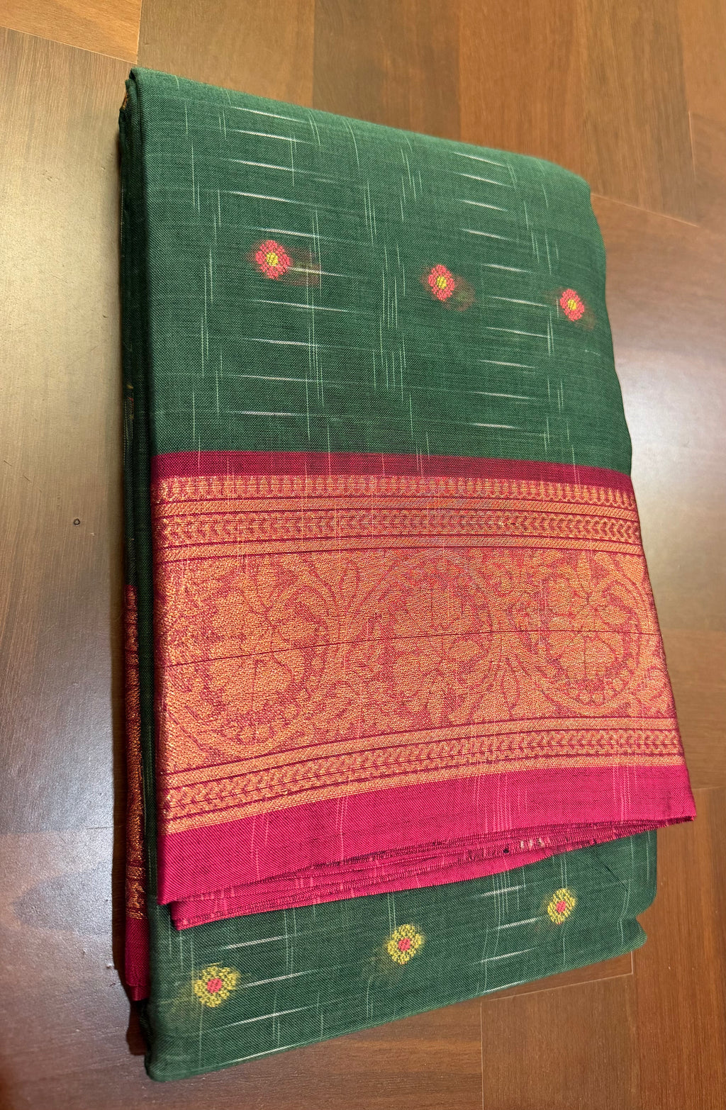 Green Bengal Cotton Saree