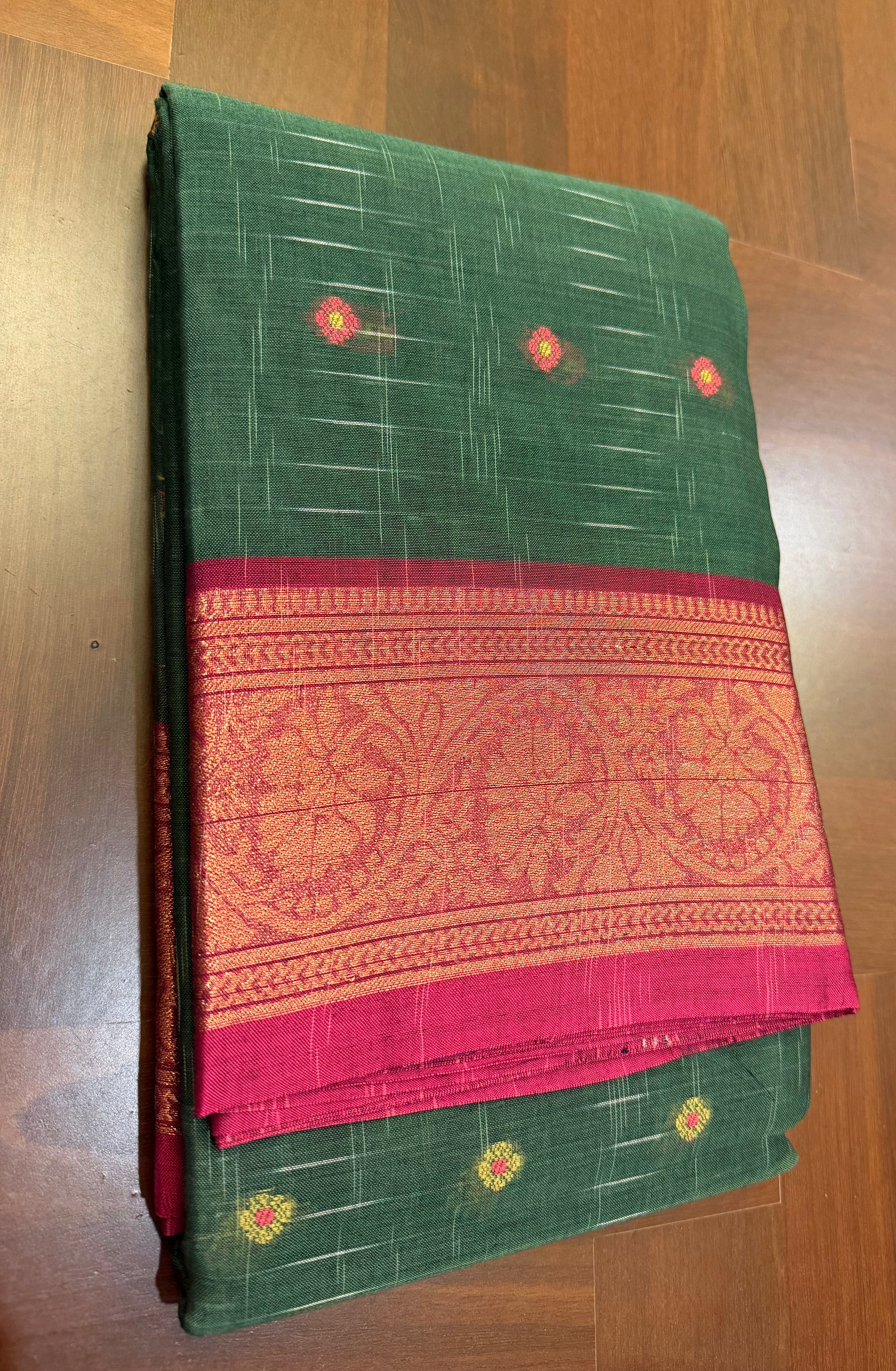 Green Bengal Cotton Saree
