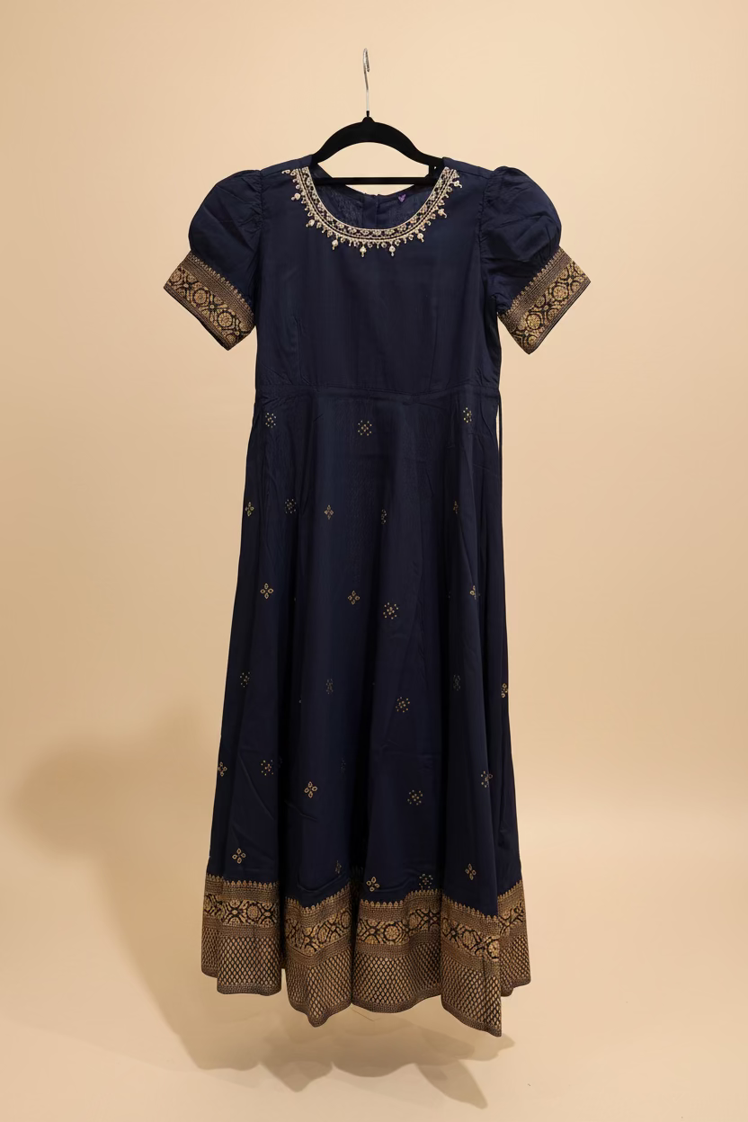 Floral Embroidered Kids Anarkali