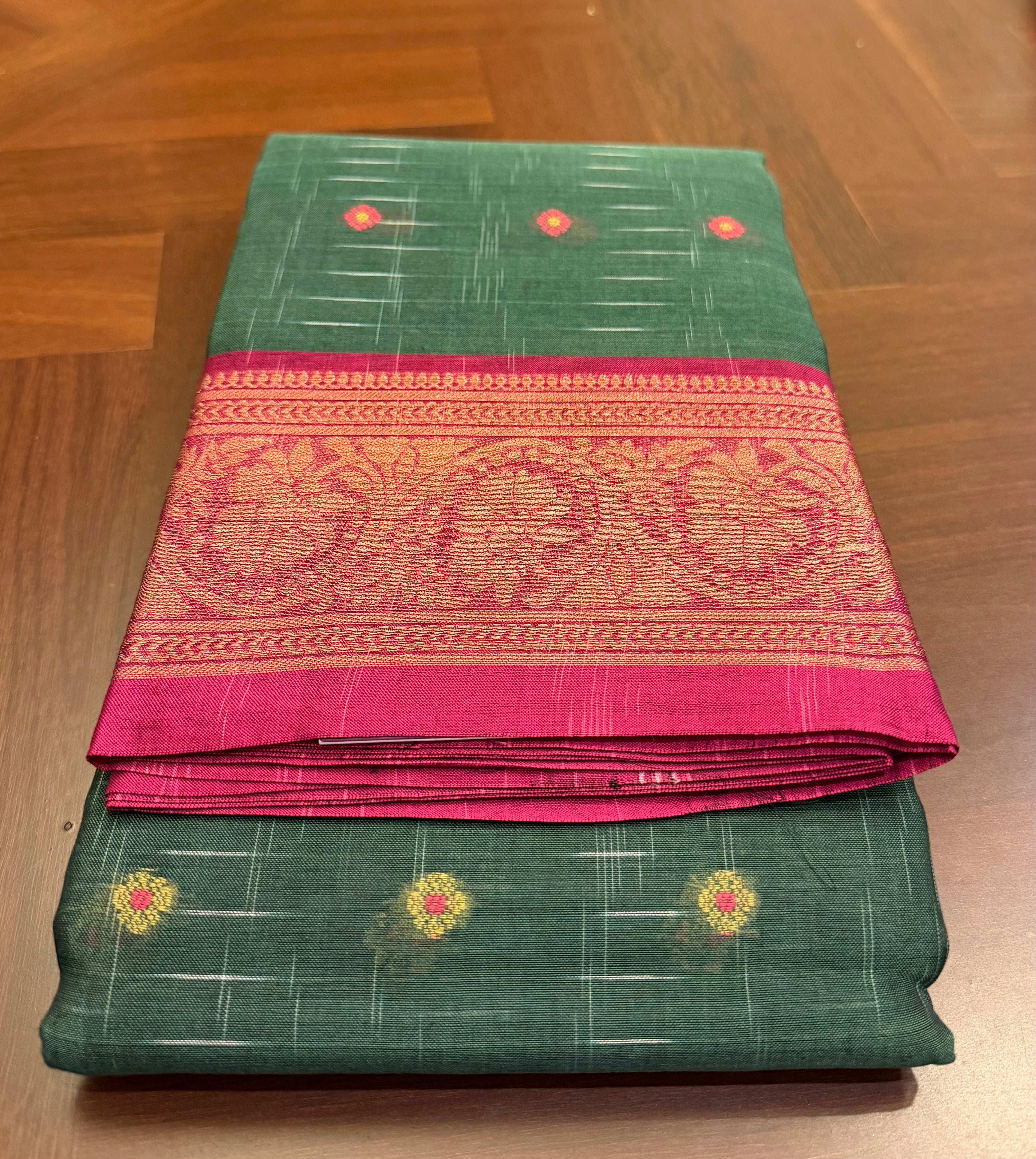 Green Bengal Cotton Saree
